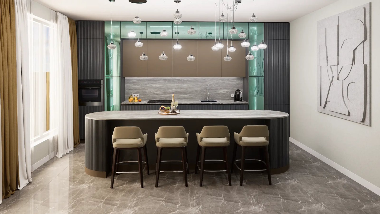 Mobilier corp și moale — proiect Sphericon