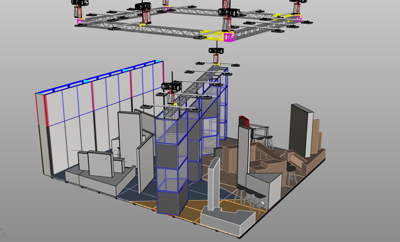 Stand 90 m² — lansare colecție PAL & MDF — imagine proiect