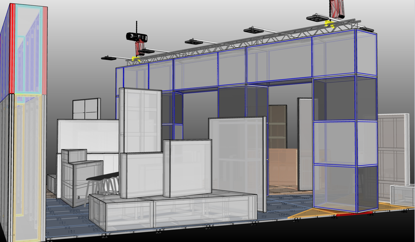 Stand 90 m² — lansare colecție PAL & MDF — imagine proiect