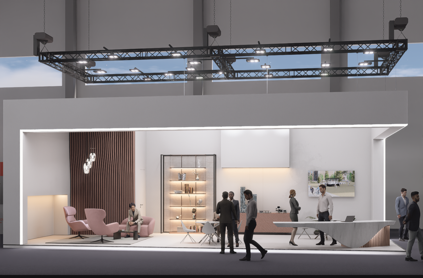 Stand expozițional modular — un concept care se adaptează la orice brand — imagine proiect
