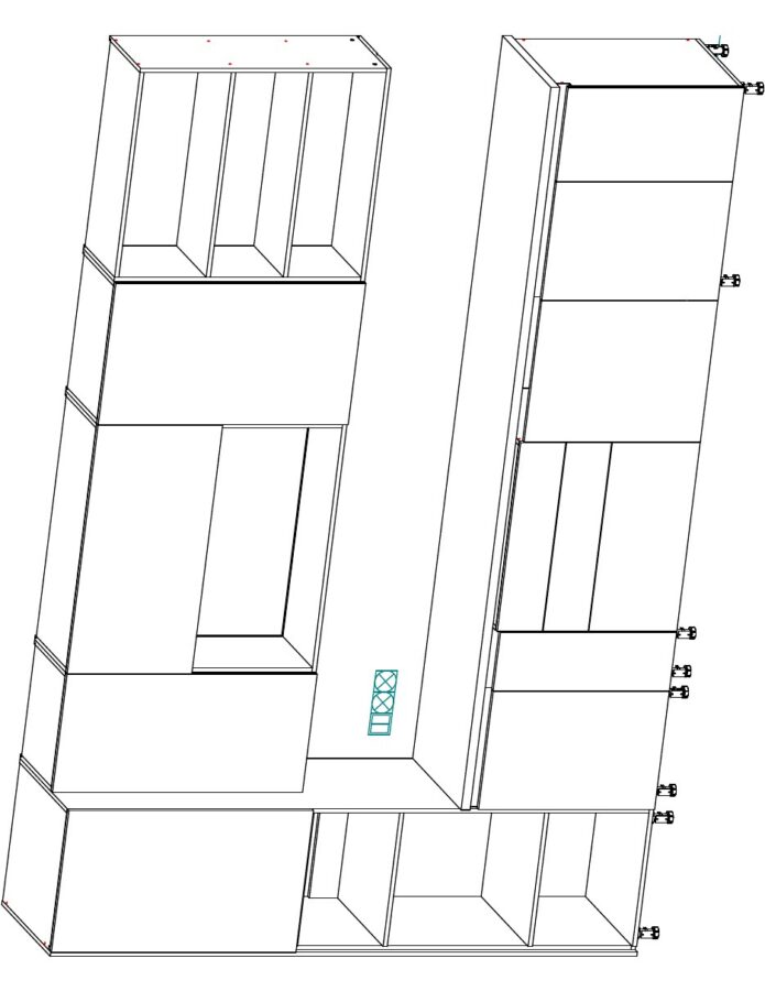 Bucătărie premium K131 — Modul suspendat — imagine proiect