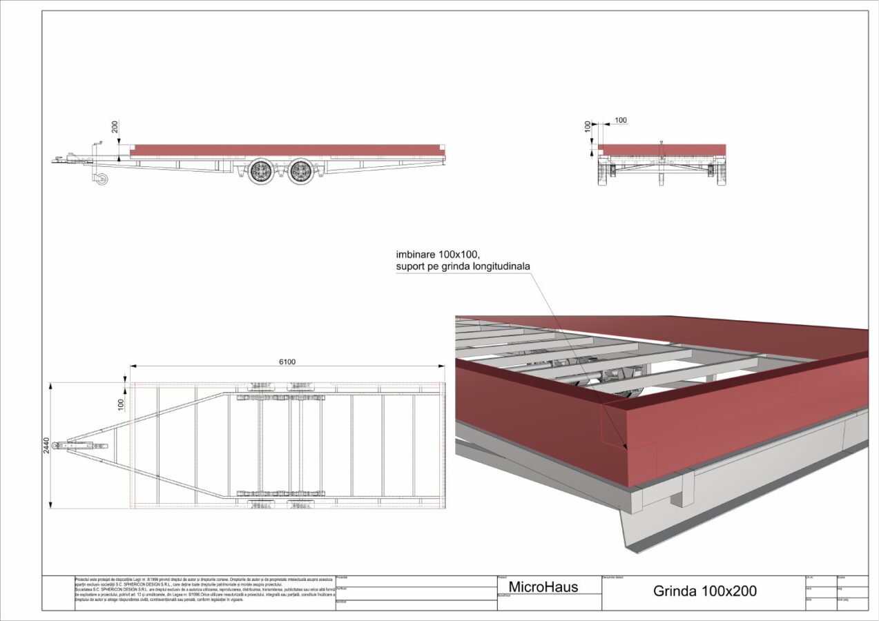Casă mobilă pe remorcă — imagine proiect