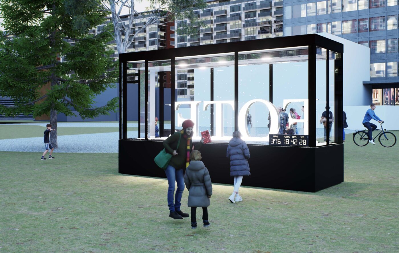 Pavilion de sticlă — Activare de brand — Standuri expoziționale, proiect Sphericon