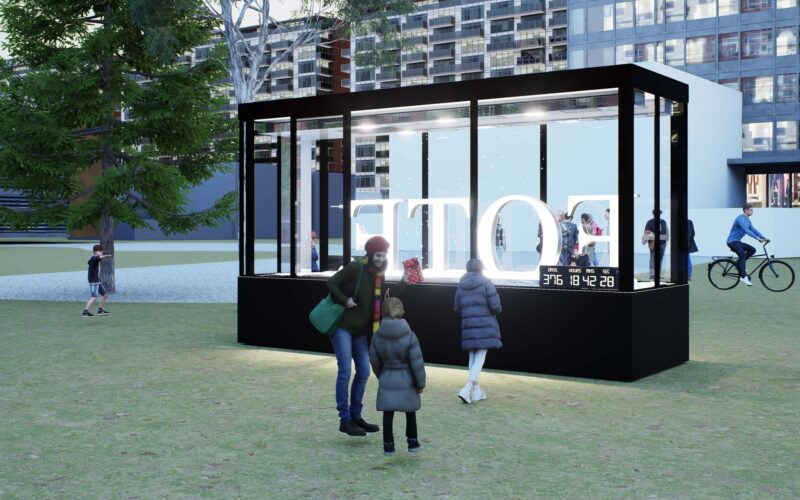 Pavilion de sticlă — Activare de brand — Standuri expoziționale, proiect Sphericon